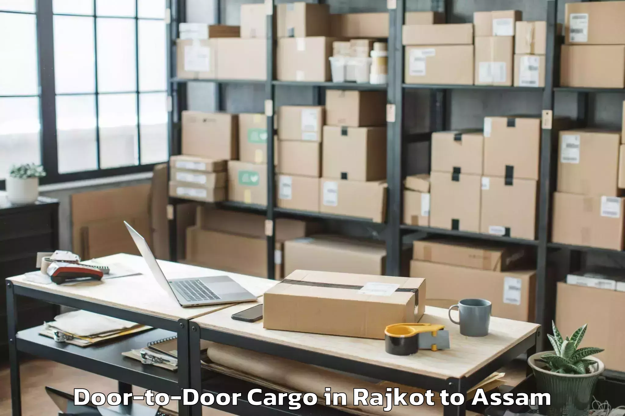 Hassle-Free Rajkot to Agomani Door To Door Cargo